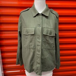 Sz Med Universal Thread Army Green Lightweight Jacket